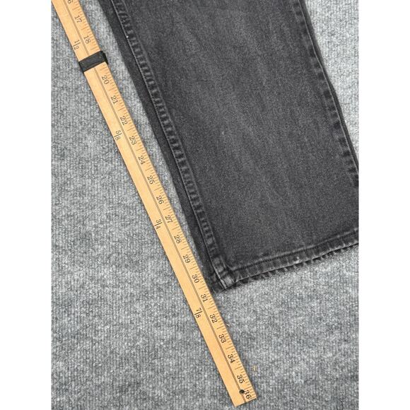 Vintage Lee Jeans 36x32 Black Denim Straight Fit - Picture 13 of 16
